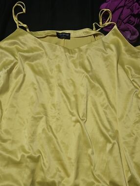 Lane Bryant Satin Spaghetti-Strap Cami in Lemon Yellow